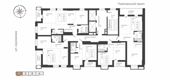 
  Продается 2-комн. квартира 61.2 м², в ЖК Павлов. Фото 1.