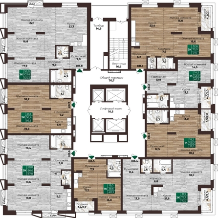 
  Продается 2-комн. квартира 77.2 м², в ЖК Шервуд, (Нагорная 6-я, 15г/12). Фото 1.