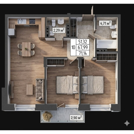 
  Продается студия 69.7 м², в ЖК Олимп . Фото 1.