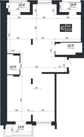 
  Продается 4-комн. квартира 130.23 м², в ЖК Опера Резиденс. Фото 1.