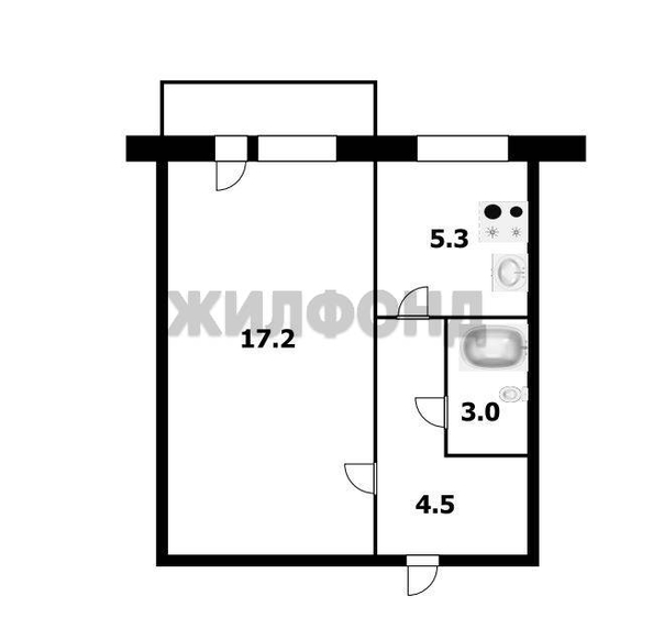 
  Продается 1-комн. квартира 29.5 м². Фото 2.