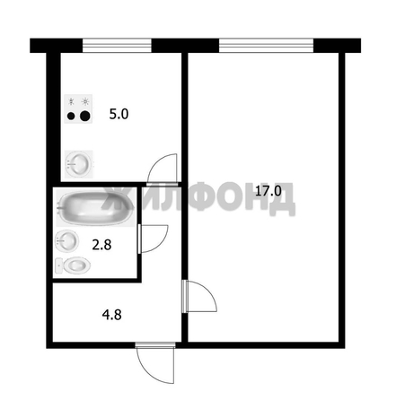 
  Продается 1-комн. квартира 29.6 м². Фото 1.