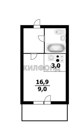 
  Продается студия 16.9 м², в ЖК Времена года, дом 4. Фото 17.