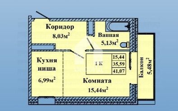 
   Продам 1-комнатную, 41.1 м², Антонова ул, 5

. Фото 3.