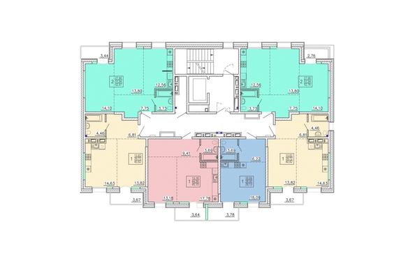 
  Продается 2-комн. квартира, 52.97 м², ЖК Ёлки, дом 1
. Фото 1.