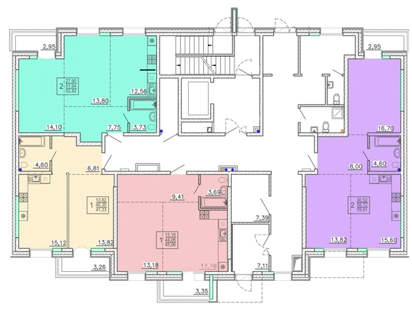 
  Продается 2-комн. квартира 57.5 м², в ЖК Ёлки, дом 1. Фото 1.