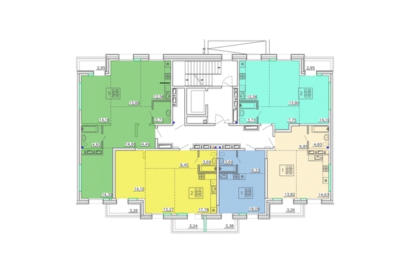 
  Продается 3-комн. квартира 83.16 м², в ЖК Ёлки, дом 3. Фото 1.