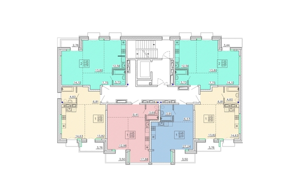 
  Продается 2-комн. квартира 52.97 м², в ЖК Ёлки, дом 3. Фото 1.