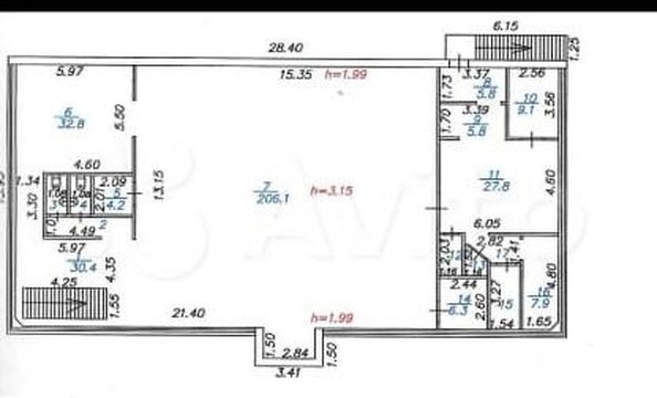 
   Сдам помещение свободного назначения, 340 м², Рябикова б-р, 1ж

. Фото 2.