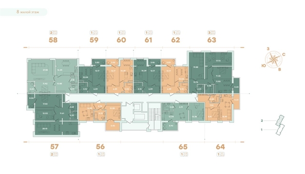 
   Продам 2-комнатную, 76.39 м², Фамилия, дом 2

. Фото 40.