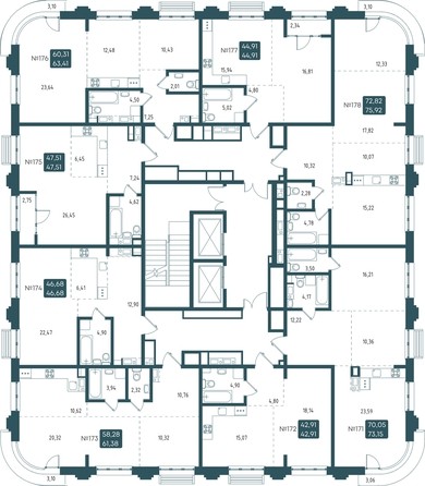 
   Продам 1-комнатную, 44.91 м², Бродский, 1-я очередь

. Фото 2.