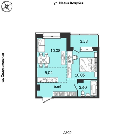 
   Продам 2-комнатную, 37.11 м², Источник, дом 2

. Фото 1.