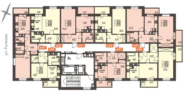 
   Продам 2-комнатную, 58.15 м², Очаг, блок-секция 8

. Фото 2.