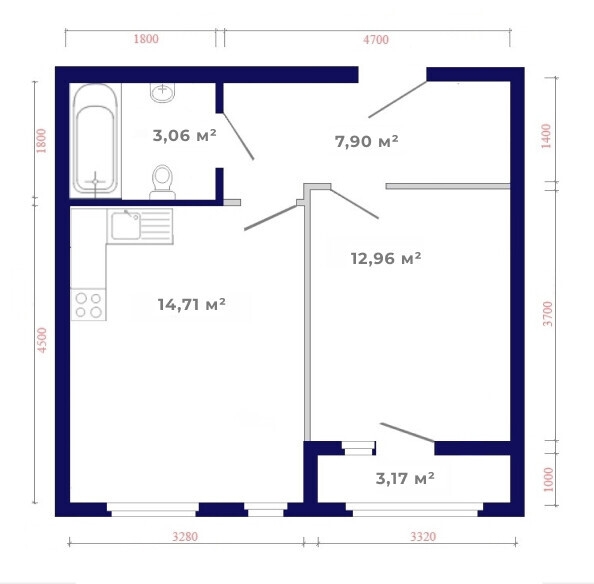 
   Продам 1-комнатную, 40.92 м², Юго-Западный, дом 17

. Фото 7.