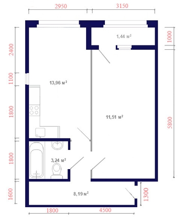 
  Продается 1-комн. квартира, 50.41 м², ЖК Юго-Западный, дом 17
. Фото 3.