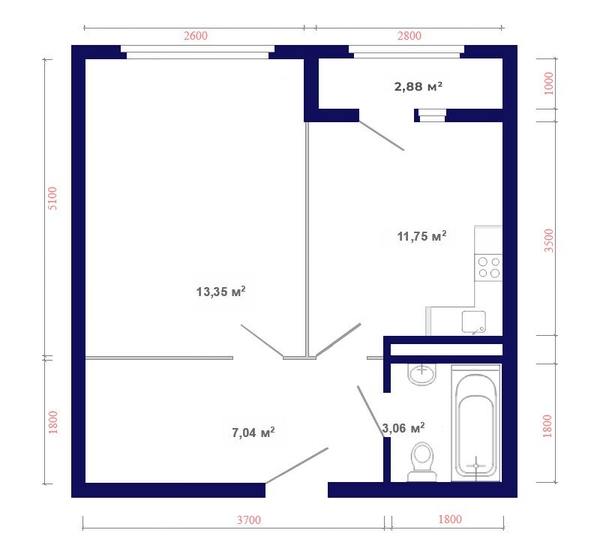 
   Продам 1-комнатную, 38.08 м², Юго-Западный, дом 17

. Фото 22.