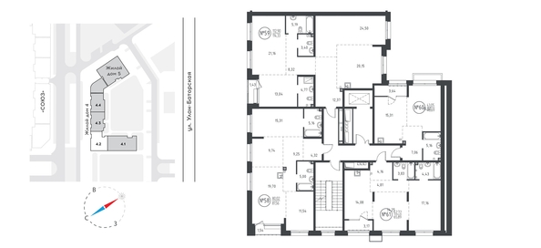 
   Продам 1-комнатную, 46.22 м², СОЮЗ PRIORITY, дом 4

. Фото 1.