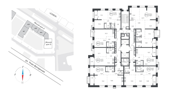 
   Продам 2-комнатную, 73.37 м², СОЮЗ PRIORITY, дом 5

. Фото 1.