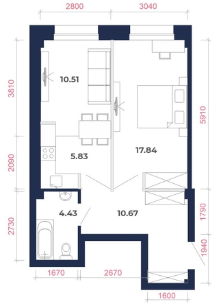 
   Продам 2-комнатную, 49.28 м², Академика Герасимова, 11

. Фото 11.