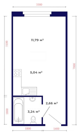 
   Продам студию, 22.73 м², Юго-Западный, дом 17

. Фото 11.