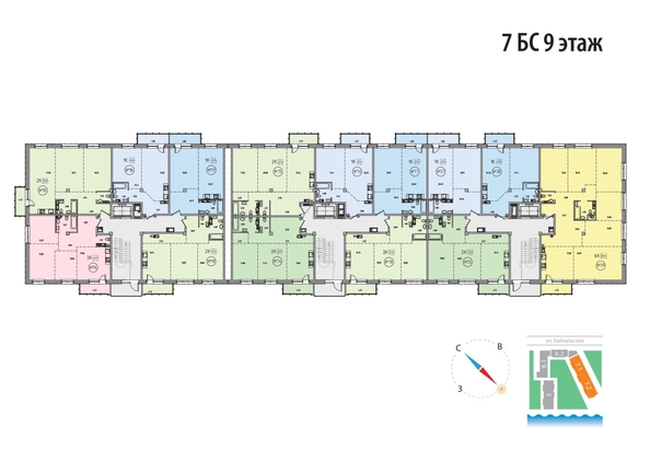 
   Продам 2-комнатную, 59.75 м², Байкальская ул, 428

. Фото 1.