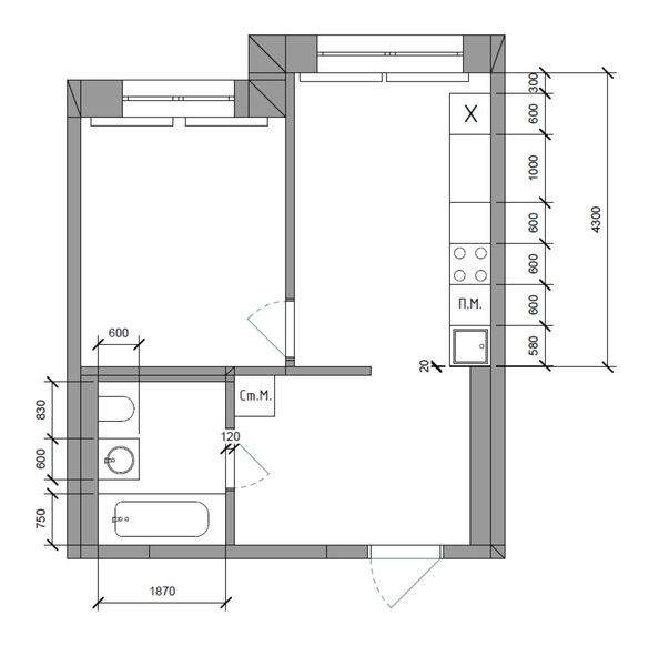 
   Продам 1-комнатную, 36.1 м², Култукская ул, 16

. Фото 1.