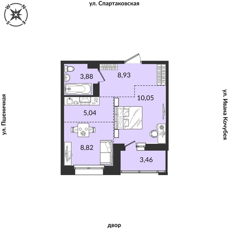 
   Продам 2-комнатную, 40.18 м², Источник, дом 1

. Фото 1.