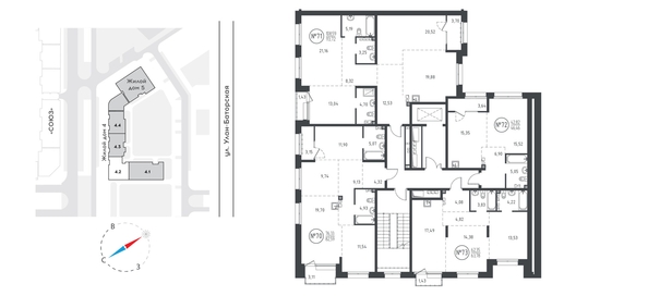 
   Продам 3-комнатную, 112.78 м², СОЮЗ PRIORITY, дом 4

. Фото 1.