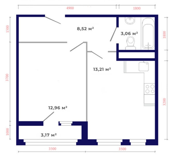 
   Продам 1-комнатную, 40.92 м², Юго-Западный, дом 17

. Фото 10.