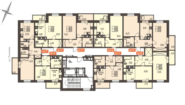 
   Продам 1-комнатную, 40.2 м², Очаг, блок-секция 7

. Фото 3.