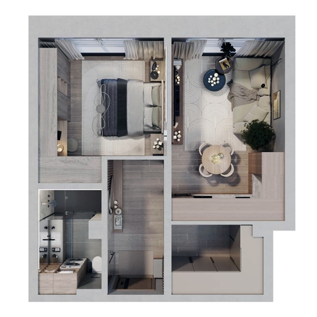 
  Продается 2-комн. квартира, 45.52 м², ЖК Стрижи Сити, блок-секции 6,7
. Фото 1.
