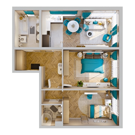
   Продам 3-комнатную, 73.39 м², RIVERANG (РиверАнг)

. Фото 2.