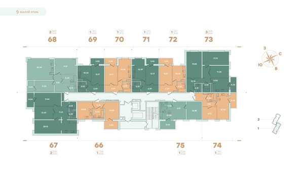
  Продается 1-комн. квартира, 36.73 м², ЖК Фамилия, дом 2
. Фото 4.