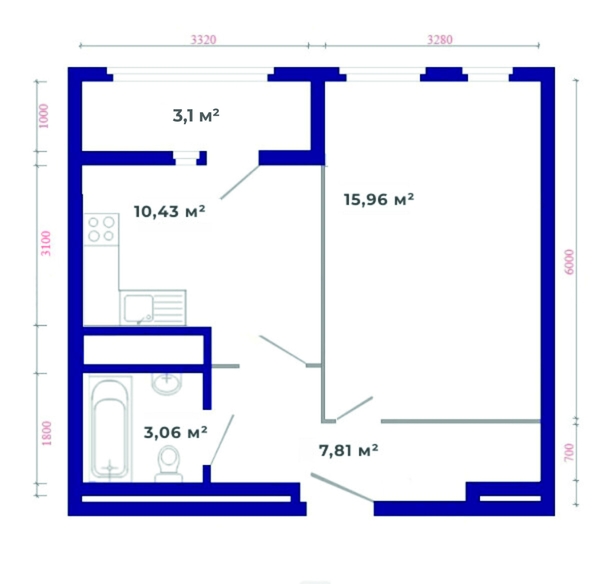 
  Продается 1-комн. квартира, 40.36 м², ЖК Юго-Западный, дом 17
. Фото 4.