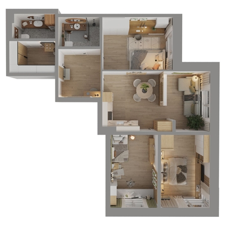 
  Продается 4-комн. квартира, 86.7 м², ЖК Стрижи Сити, блок-секции 8,9
. Фото 1.