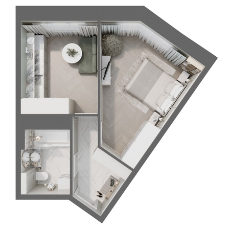 
   Продам 1-комнатную, 34.3 м², Квартал Стрижи, 3 очередь, дом 2

. Фото 1.