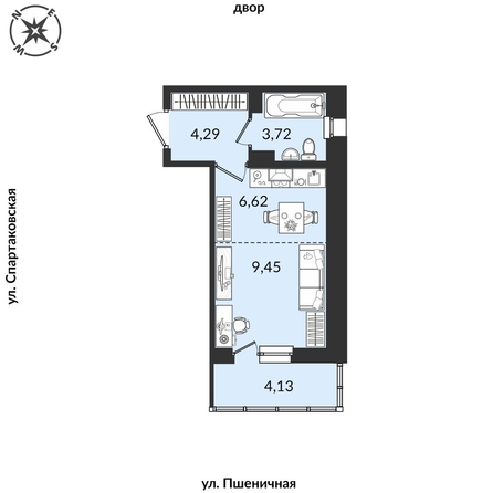 
  Продается 1-комн. квартира, 28.21 м², ЖК Источник, дом 4
. Фото 1.