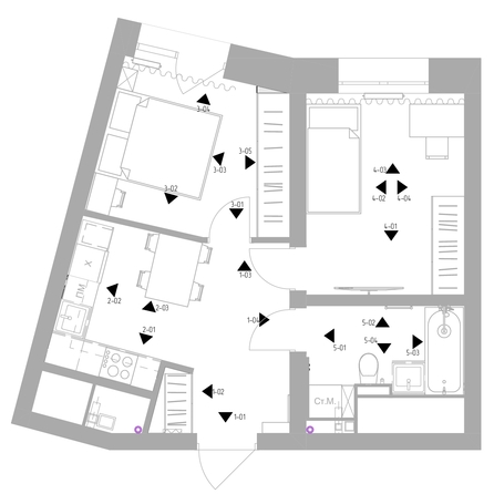 
  Продается 1-комн. квартира, 45.5 м², ЖК Квартал Стрижи, 2 очередь
. Фото 7.