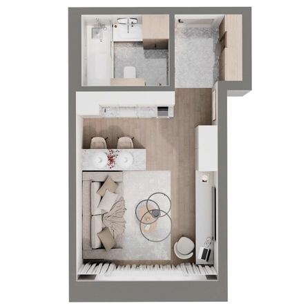 
  Продается 1-комн. квартира, 25.9 м², ЖК Стрижи Сити, блок-секции 6,7
. Фото 1.
