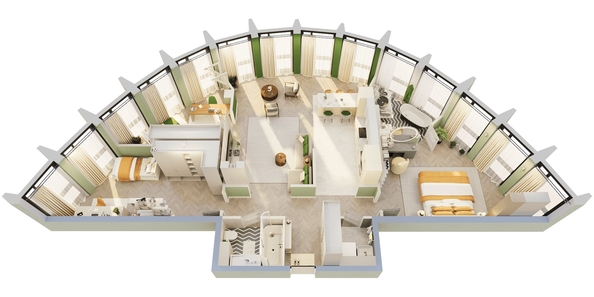 
  Продается 4-комн. квартира 128.9 м², в ЖК Звезды, дом 1. Фото 2.