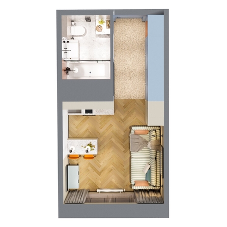 
  Продается 1-комн. квартира, 25.6 м², ЖК Квартал Стрижи, 3 очередь, дом 1
. Фото 1.
