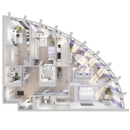 
  Продается 4-комн. квартира, 123.82 м², ЖК Звезды, дом 1
. Фото 2.