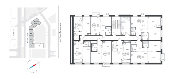 
  Продается 1-комн. квартира, 39.34 м², ЖК СОЮЗ PRIORITY, дом 4
. Фото 1.