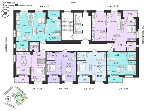 
  Продается 2-комн. квартира, 35.88 м², ЖК Источник, дом 3
. Фото 11.
