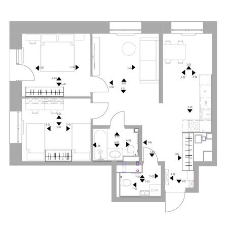 
  Продается 3-комн. квартира, 71 м², ЖК Квартал Стрижи, 2 очередь
. Фото 11.