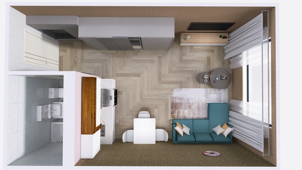 
  Продается 1-комн. квартира, 21.86 м², ЖК Юго-Западный, дом 17
. Фото 10.