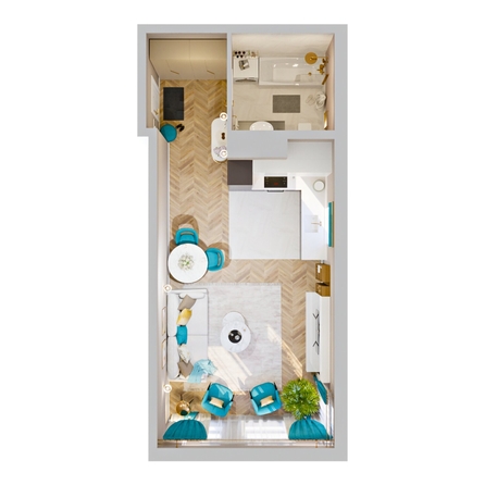 
  Продается 1-комн. квартира, 36.55 м², ЖК RIVERANG (РиверАнг)
. Фото 2.