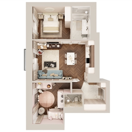 
  Продается 3-комн. квартира, 68.6 м², ЖК Квартал Стрижи, 3 очередь, дом 1
. Фото 1.