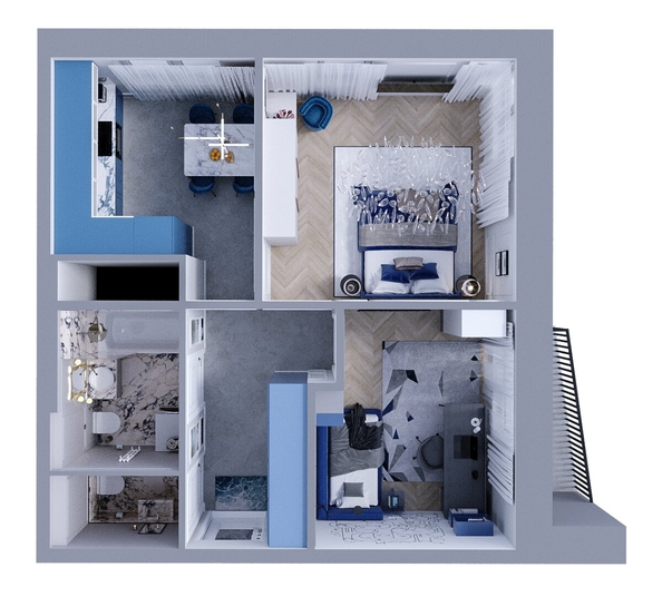 
  Продается 2-комн. квартира, 50.1 м², ЖК Квартал Стрижи, 3 очередь, дом 1
. Фото 1.