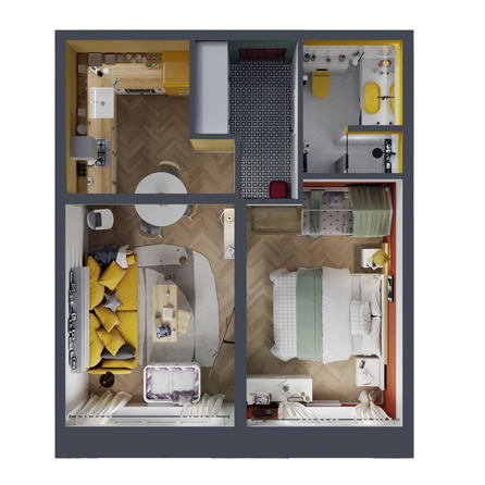 
  Продается 2-комн. квартира, 43.7 м², ЖК Квартал Стрижи, 3 очередь, дом 2
. Фото 1.